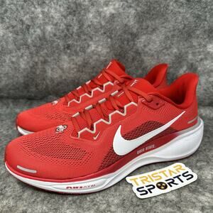 Ohio State Buckeyes Nike Air Zoom Pegasus 41 Running Shoes Mens Sz 9 Red White